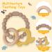 Vicloon Silicone and Wood Teething Toy for Baby - Easy to Clean Octopus Teether Chew Toy for Boys & Girls (Grey - Buy Online on GoSupps.com