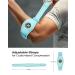 Rakiie Elbow Bandage Pro 2-Pack - Enhanced Support with Silicone Pads for Tendonal Infections & Pain Relief - Ideal for Both Men & Women - Light Blue - Buy Online on GoSupps.com