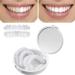 WTTFC instant veneer prostheses teeth 1 pairs fake teeth smile dentures cosmetic veneers teeth upper and lower artificial teeth for men and women tooth whitening