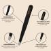 Professional Stainless Steel Eyebrow Plucking Tweezers with Precision Tip & Protective Cover - 9.5cm for Hair Removal - Buy Online on GoSupps.com