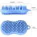 Silicone Body & Scalp Scrubber Hair Brush - Easy Exfoliation, Dandruff Control, Durable Shower Scrubber for Men, Women, Kids & Pets (Blue) - Buy Online on GoSupps.com