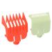 Professional Hair Clipper Guide Combs 2 Plastic Attachment Combs Rounded Teeth Easy Buckle Design Easy Hair Control (red and green)