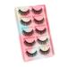 UAMOU Mink Eyelashes 10/50/100 Boxes Fluffy 3D Mink Lashes Makeup Natural Long Volume False Eyelashes Bulk Faux Cils Custom Cheerfully (Color : 5 Pairs X25CS Size : 50 Boxes)
