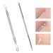 Blackhead Remover Comedone Extractor 2 PCS Pimple Popper Tool  Pimple Comedone Removal 2-in-1 Extractor Tool Stainless Steel Pimple Extractor Blackhead Removal Tool (Silver)
