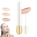 Happyhours 2 in 1 Foundation + Wrinkle Concealer with Integrated Brush, Happyhours Concealer, Waterproof Concealer for Face (Color : 03#Natural Color)