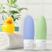Sterlix Silicone Squeeze Travel Bottles Pack of 4-89 Millilitre Label Containers Set Comes with Transparent Clear Zip Bag - Perfect for Lotions Shampoos Soap Essential Toiletries and Cream Mix - Buy Online on GoSupps.com