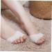Childweet Invisible Half Socks for Men & Women | 4 Pair Cotton Toe-Topper Yoga Pads | Non-Slip Slippers | Ideal for Sandals | 10x7cm White - Buy Online on GoSupps.com