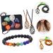 FOMIYES Yoga Stone Necklace Set - DIY Gemstone Crystal Beads for Fengshui & Retro Decor - Hand-Woven Choker with Natural Stones - Buy Online on GoSupps.com