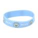Manchester City FC Official Football Silicone Wristband (One Size) (Light Blue)