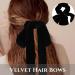 Lilbitty 2 Pieces Velvet Hair Bows for Women Girls Black Velvet Bow Hair Band Hair Clip Hair Bows Hair Clip Ponytail Holder - Buy Online on GoSupps.com