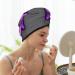 Purple Butterflies Coral Velvet Dry Hair Cap with Buttons | Anti-Frizz for Curly Long & Thick Hair - Perfect for International Shipping - Buy Online on GoSupps.com