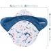 Baby Swaddle Blanket with Hat | Ultra Thick 90x90cm | for Stroller, Baby Carrier, High Chair | Grey Stars Design | Blue Whale | 6-12 Months - Buy Online on GoSupps.com