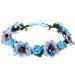 Handmade Blue Flower Crown Headband - Adjustable Tiara Decoration for Women | RK-HYTQWR RBXIBIBX - Buy Online on GoSupps.com