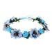 RK-HYTQWR RBXIBIBX headband flower stirring rose rose handmade flowers flower garland hair band crown tiara decoration adjustable women headgear for women blue