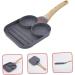 Zerodeko Split Frying Pan Multi-Function Egg Pan Non-Stick Pancake Pan Divided Pan Non-Stick Frying Pan Grill Pan Maker Roasting Pan Divided Skillet Disc Medical Stone Non Stick - Buy Online on GoSupps.com