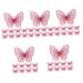 TEHAUX 100 Pcs Double Layer Butterfly Cloth Patch Roller Blind Fittings Diy Polyester 3d Banner Embroidered