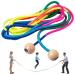 Yangun 5m jump rope for multiplayer jumping rope multiple jumper children long jump rope long jump rope children groups jump rope sports jump rope children (rainbow colors)