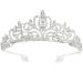 Crystal Tiara Crown Headband for Women Girls - Crystal Headband Elegant Princess Crown with Combs Rhinestone Crown for Bridal Wedding Prom Birthday Party Cosplay Christmas Halloween Hair Accessories 01