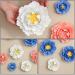 ORFOFE Wall Flower Sculpture 1Pc peony flower wall decoration home decoration Ceramic wall art Ceramic Flower Flower Wall White 7x7cm - Buy Online on GoSupps.com