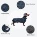 Minezi Waterproof Dog Raincoat - Adjustable Fleece Lined Reflective Caps for Small & Medium Dogs - Navy Blue - Buy Online on GoSupps.com