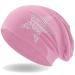 Hatstar Strass star women beanie hat |Elastic slouch long beanie |Girl hat |With noble rhinestone application |Light and soft unit size pink