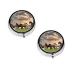 (Horse Print) Round Pill Box 3 Compartment Pill Box Mini Decorative Pocket Purse Portable Travel Medicine Tablet Vitamin Holder Organizer Pill Case