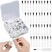 50pcs/box Replacement Nail Polish Brush Kit Plastic Nail Art Brush Set With Handle Disposable Nail Art Brushes Premium Soft Bristles Nail Brushes Nail Brush Nail Accessories Nail Design Kit Nail Tools