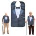 Vokmon Adult Bibs for Men and Women Waterproof Adult Bibs for Elderly Adult Bib with Crumb Catcher Bib Adult Dribble Bibs Adult Bibs for Women Funny Adult Bib Funny Novelty Elderly Bib Crumb Catcher Men suit