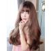 BGHJUE Wig female long curly hair big wave full headgear long hair piece natural cute round face realistic hair sets