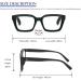 MMOWW Oversized Reading Glasses for Women - Anti Blue Light Square Frame, Black 1.0 - Buy Online on GoSupps.com
