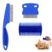 3 Piece Flea Comb Set for Cats & Dogs - Effective Lice & Tearing Removal - Pet Care Essentials in Blue - Buy Online on GoSupps.com