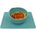 Modaliv 35oz Scoop Bowl with Silicone Placemat Suction Base - Anti-Slip Spill Mat - Food Grade Silicone - Dishwasher & Microwave Safe - Buy Online on GoSupps.com