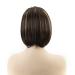 Short Bob Wig for White Women with Bangs - Brown Mixed Blonde Highlights - Synthetic Hair Replacement for Daily Wear - Buy Online on GoSupps.com
