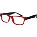 Unisex Cue Reading Glasses +2.50 Diopters | The Reading Glasses Company | Rubberized Red Black | International Shipping Available - Buy Online on GoSupps.com