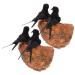 Toddmomy 2 sentences simulated swallow nest bird nest from rattan outdoor statue models ornamented swallow model.
