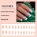 French Tips Press on Nails - Nude & White Acrylic Designs for Women | Stick on Fake Nails for Manicure Decoration - Buy Online on GoSupps.com