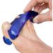 Yoga Toes Classics for Men Gel Toe Separators & Stretchers in Metallic Blue Stop Foot Pain & Boost Athletic Performance - Small M- 7 and up