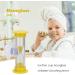 Children's Yellow Toothbrush Timer - Mini Glass Hourglass with Suction Cup for 2-Minute Brushing & Cooking - Fun Shower Timer - Buy Online on GoSupps.com