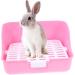 COLLBATH Box Rabbit Toilet Guinea Pig Cooling Racks for Baking Pet Litter Pan Trainer Cat Toilet Plastic 28.5X23.5X15.5CM Pink - Buy Online on GoSupps.com