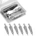 Jofefe 60Pcs Stainless Steel Needle Threader Embroidery Cross Stitch Needle-Threading Tools for Large Eye Needles Hand DIY Sewing with Clear Box