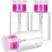 Nail Polish Remover Pump Bottle Dispenser 180 ML Push Down Cleanser Bottle Travel Empty Liquid Container for Nail Varnish Remover & Makeup Remover Nail Art Tool(3 Pack) 3 Count (Pack of 1)