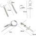PPX Earrings Set 6 Pieces Kpop Bangtan Boy Jimin Chain Drop Earrings in Transparent Box - Korean Fashion Jewelry - Buy Online on GoSupps.com