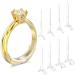 Ring Sizer Adjuster for Loose Rings, 16 Pack 8 Sizes Silicone Invisible Ring Size Reducer Guards for Men Women Wide Band Rings