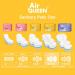 AIRQUEEN Regular Super Ultra Slim Organic Cotton Menstrual Overnight Pads - 5 Pack, Super Absorbent with Wings - Buy Online on GoSupps.com