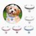 RayMinsino Pet Collar with Diamonds Adjustable Crystal Diamond Elastic Heart Claw Pendant Wedding Cat and Dog Small Pet Necklace Jewellery S White - Buy Online on GoSupps.com
