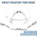 Duco Kids Baseball Sunglasses | Youth UV400 Sports Cycling Glasses | Lightweight TR90 Frame for Girls - DK268 White Blue - Buy Online on GoSupps.com