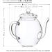 Creano Flowering Tea Abloom Tea - Flower Tea Ball Gift set with 500 ml Glass Tea Pot | Black tea Black/Silver - Buy Online on GoSupps.com