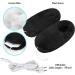 USB Heated Foot Warmers - Plush Electrical Heating Slippers & Boots for Winter | Warm Shoes for Men & Women (Black) - Buy Online on GoSupps.com