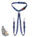 Slowton double dog safety belt new dual-pepet car head support belt no cable acid dog linen mandatory elastic connecting dishes for 2 dogs in the vehicle trip for small medium dogs blue