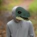 Fivetoo Raptor Face Cover - Movable Pine Latex Dinosaur Mask | Comfortable Breathable Dino Head Cover for Halloween | Multifuntional Green & Light Green Design - Buy Online on GoSupps.com
